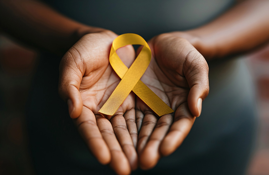 yellow ribbon with hands